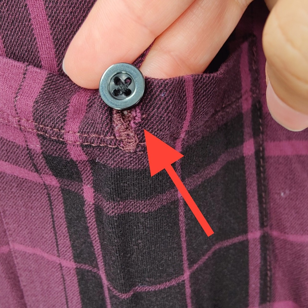 Torrid Women Grunge Dark Academia Plaid Shirt Dress 1X Purple Black Button Front - Picture 7 of 16